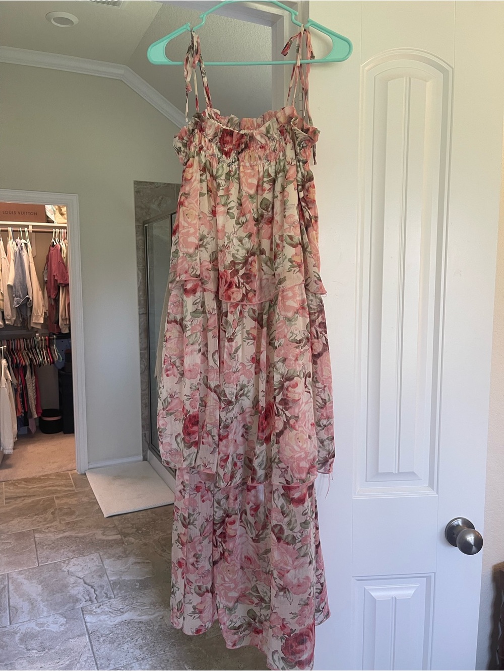 Red Dress Boutique Pink Floral Maxi Dress